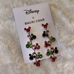 NEW Disney X BaubleBar Mickey Mouse Christmas Lights Earrings
